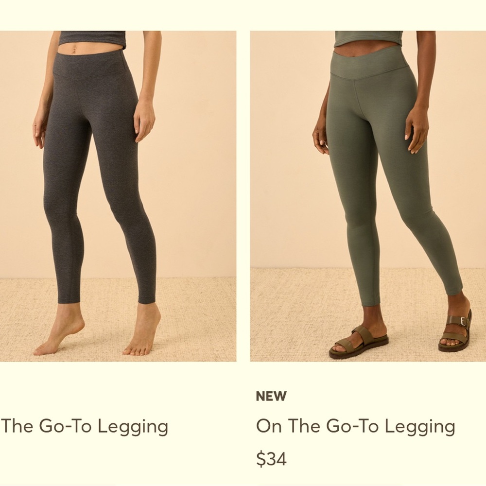Pact Gray and Green High-Waist Leggings pair